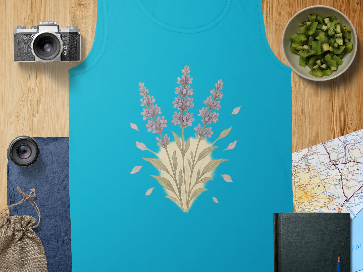 Elegant Lavender Bouquet Design Tank Top product type