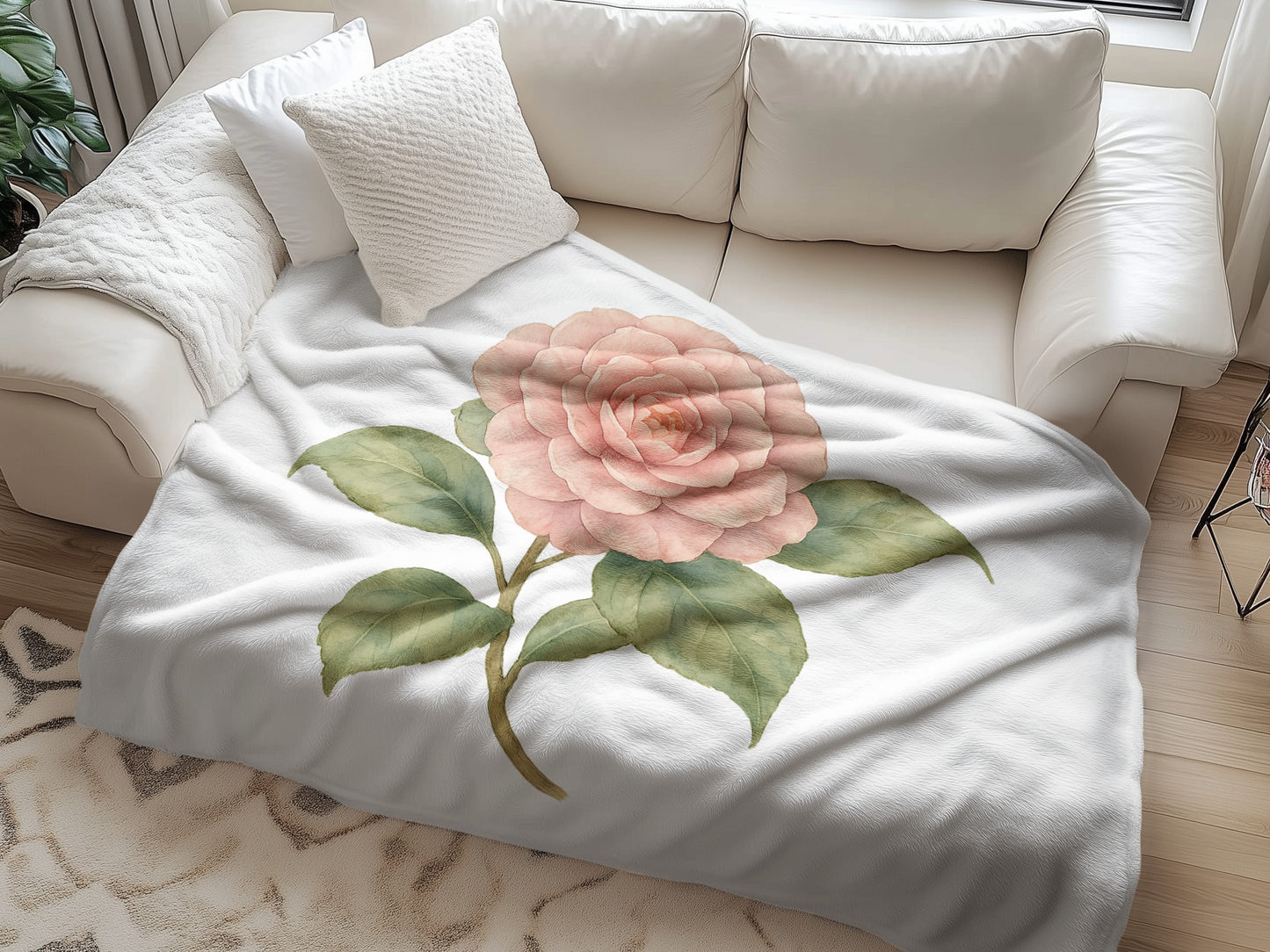 Elegant Floral Design Blanket Cozy Soft Product