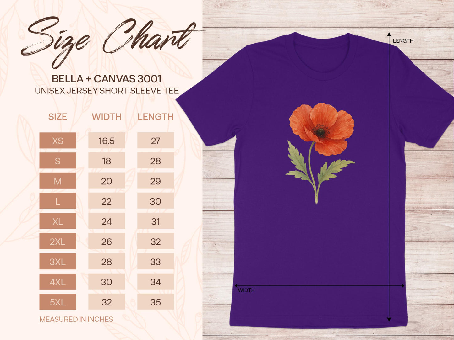 Purple T-Shirt with Orange Flower Graphic Tee product