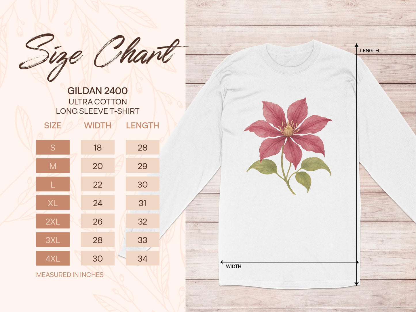 Floral Long Sleeve T-Shirt Design beautiful product