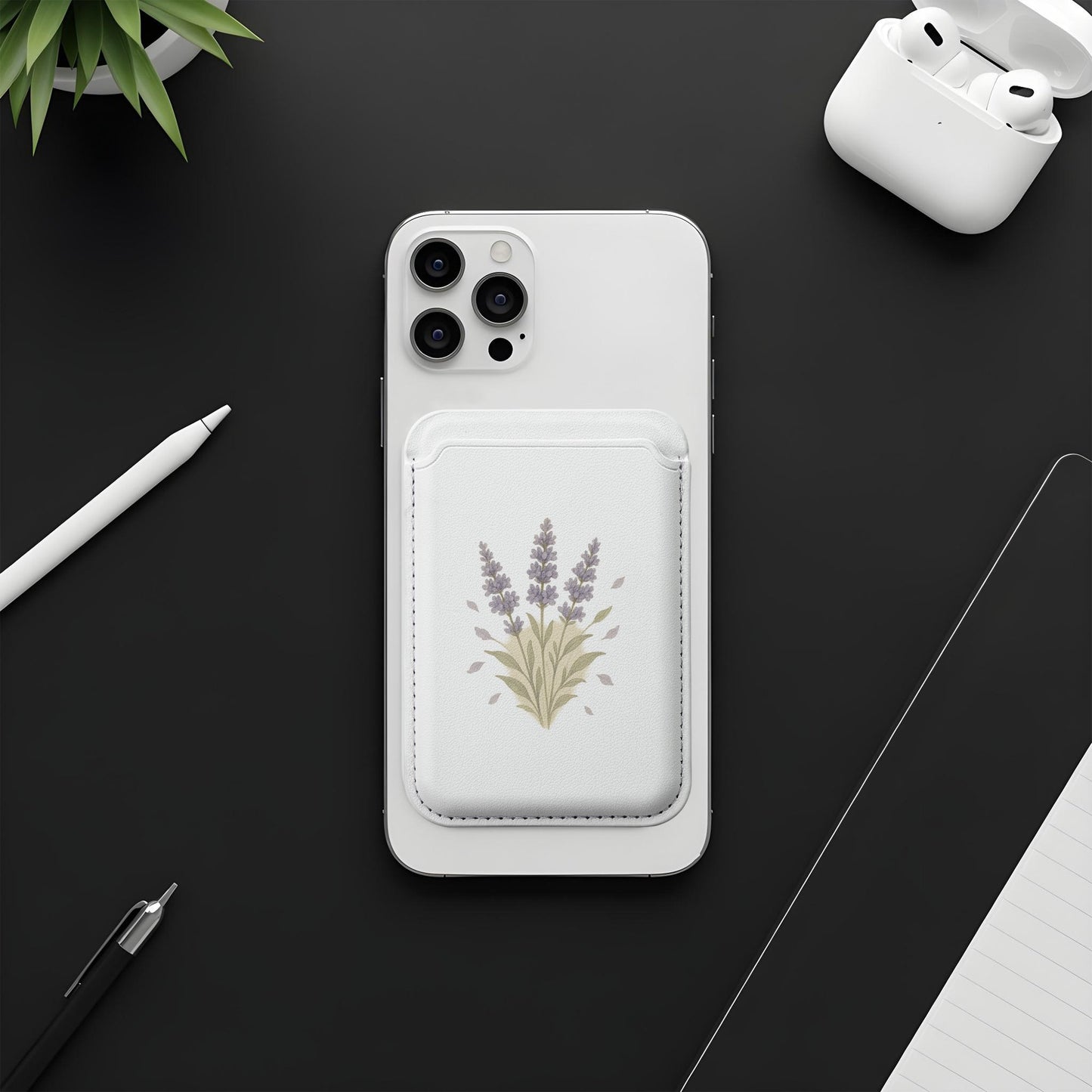 Elegant Botanical Lavender Design Phone Card Wallet product type