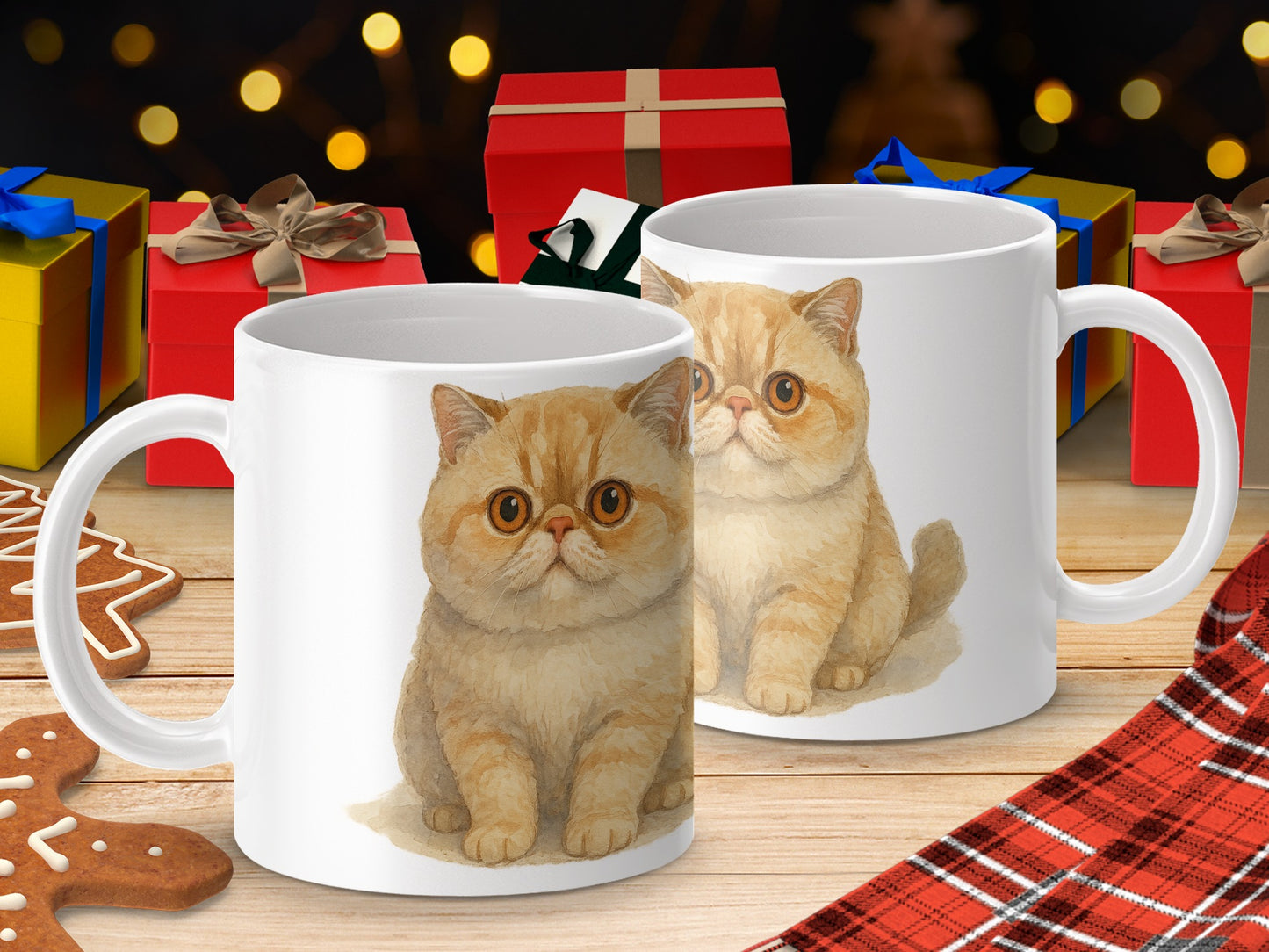 Cute Cat Illustration White Ceramic Mug product