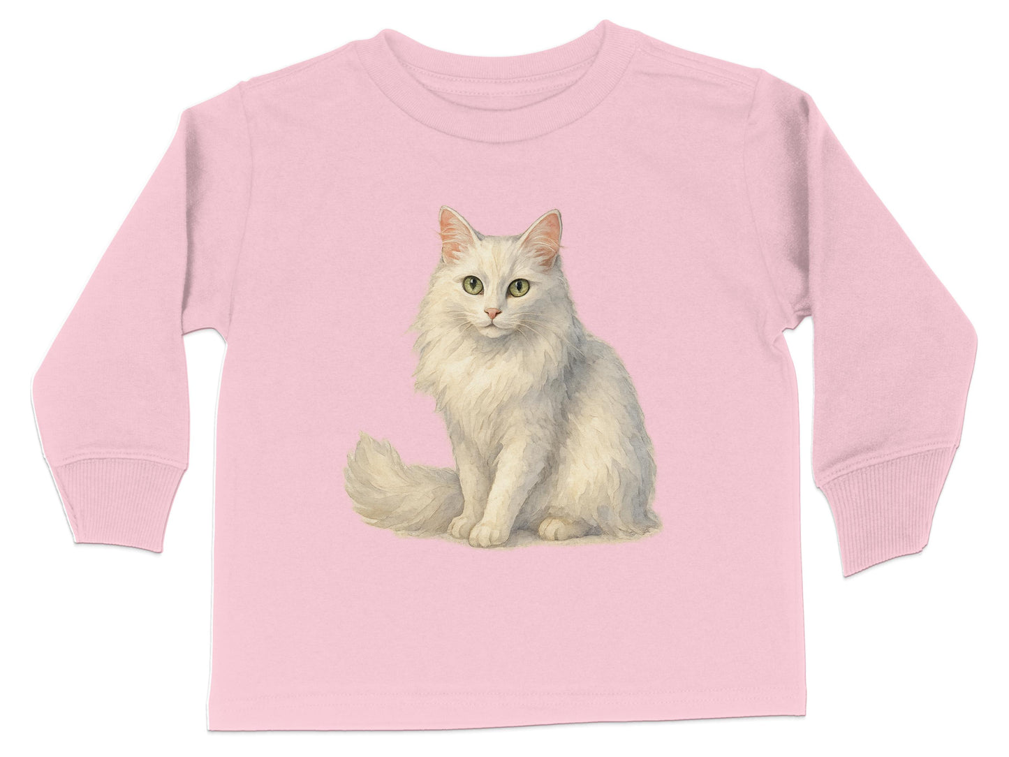 Adorable Cat Print on Pink Toddler Shirt product