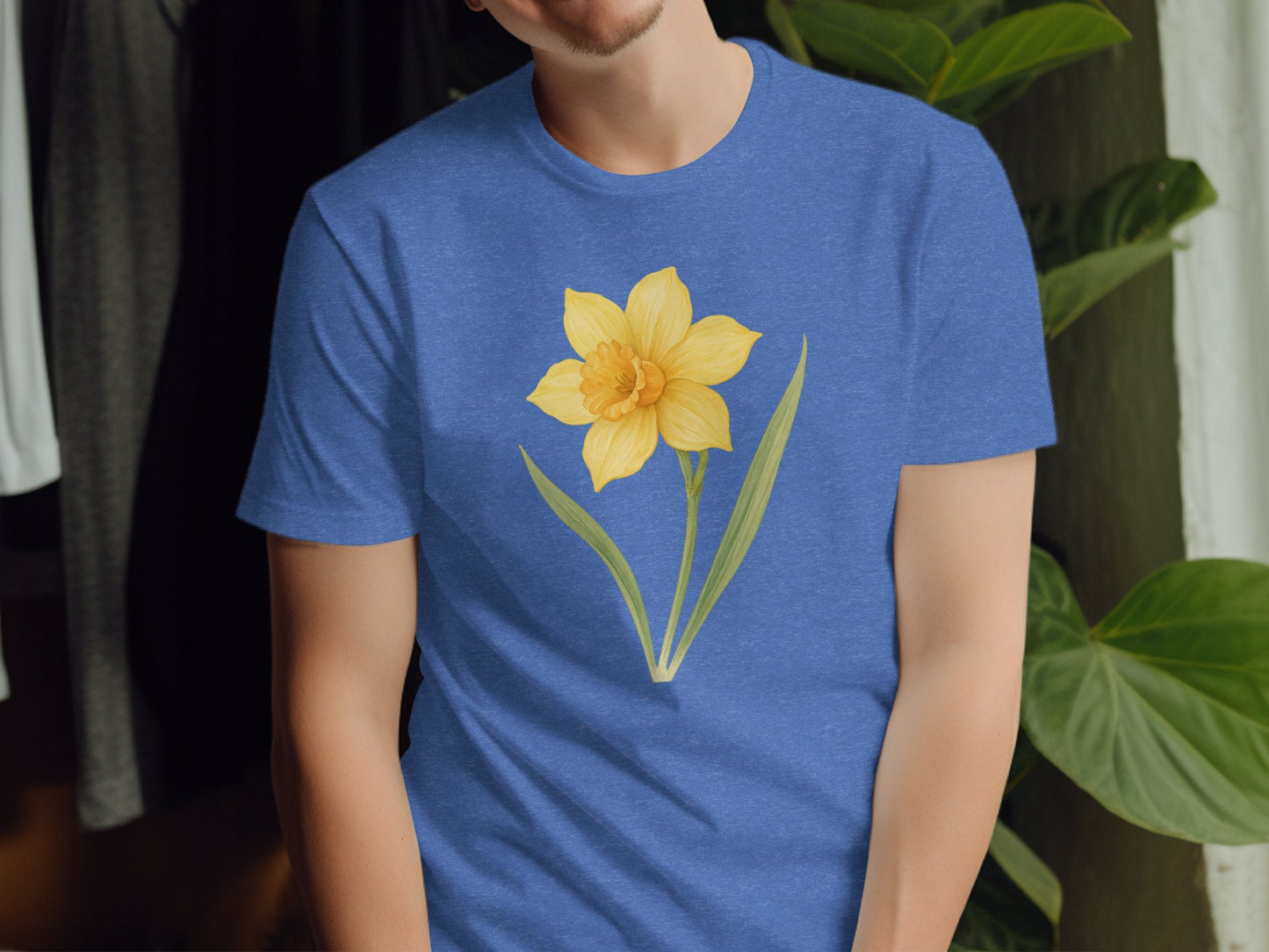 Bright Yellow Daffodil Printed Graphic T-Shirt product type