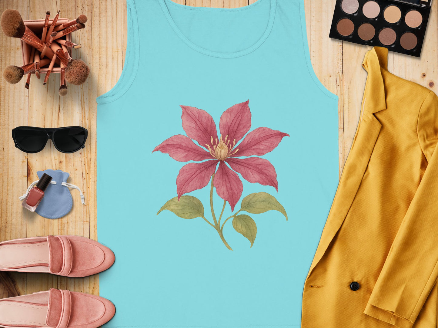 Colorful Floral Design Tank Top product type
