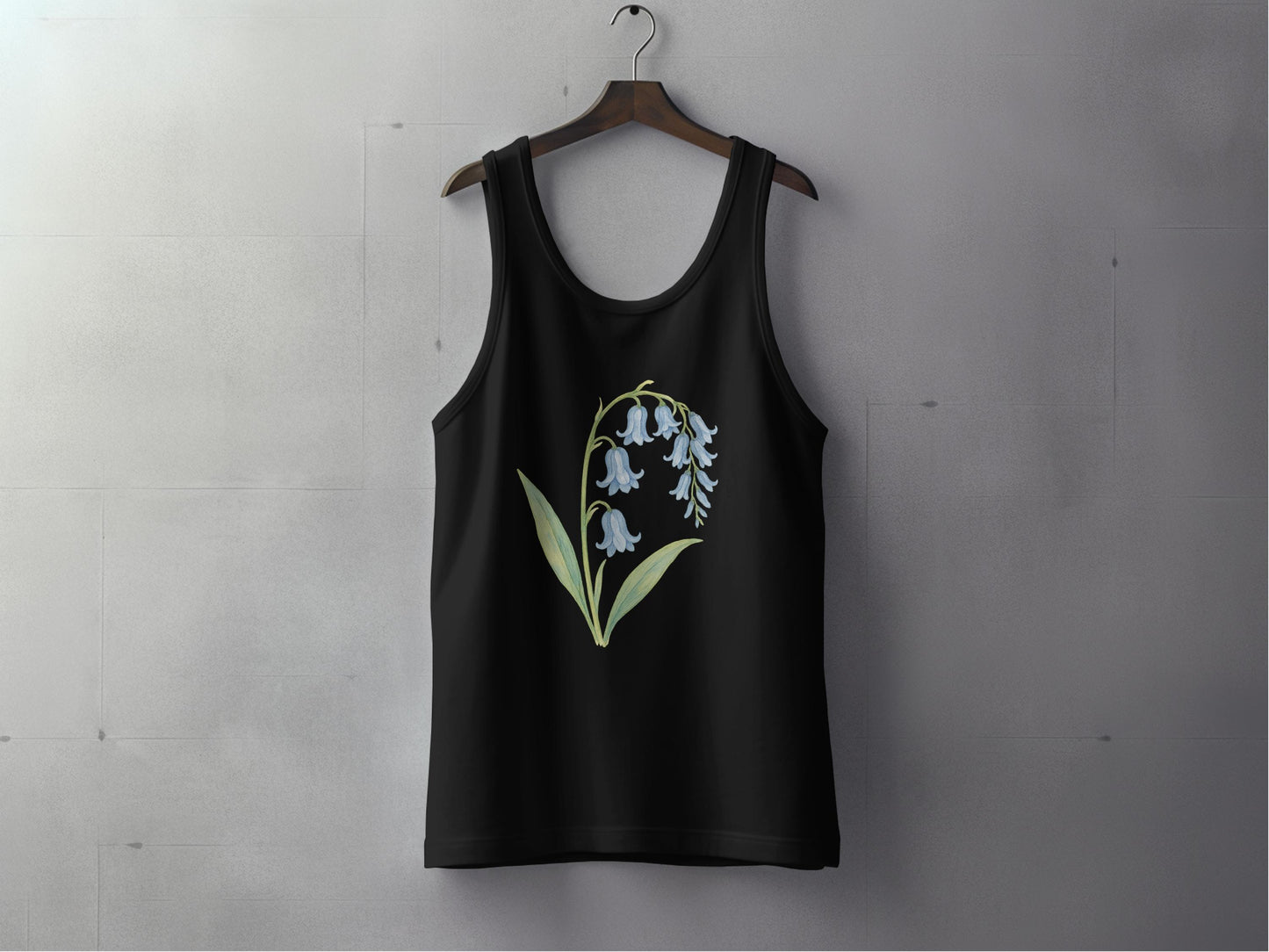 Bluebell Flower Black Design Tank Top product type