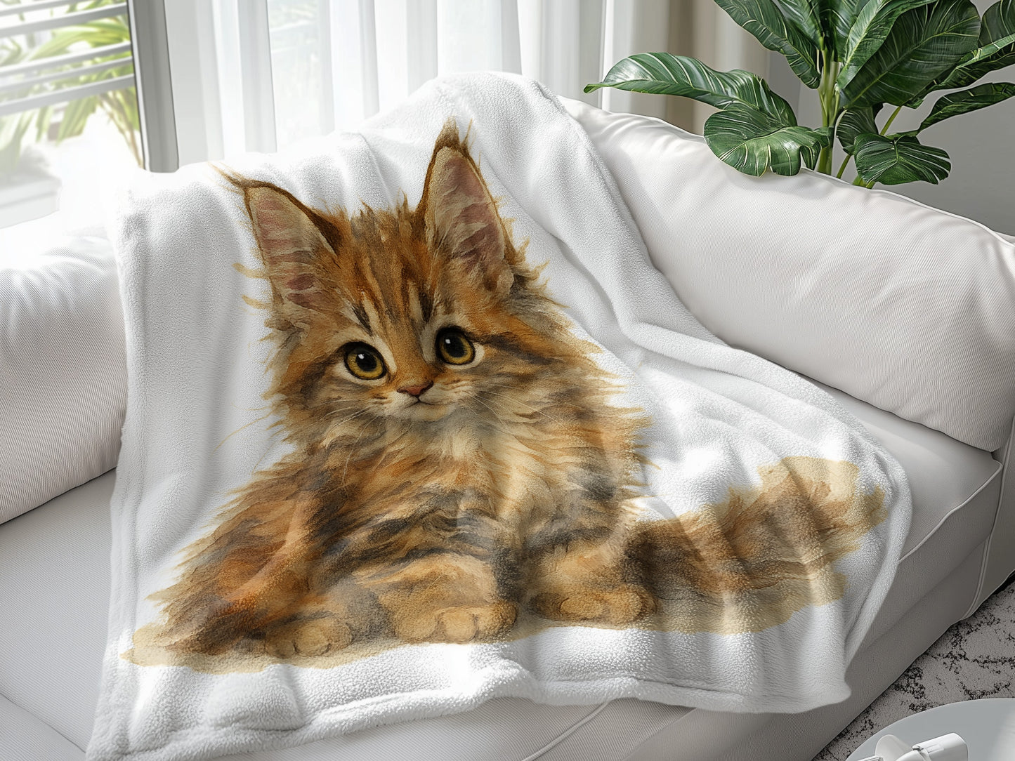 Adorable Kitty Cat Design Throw Blanket product type