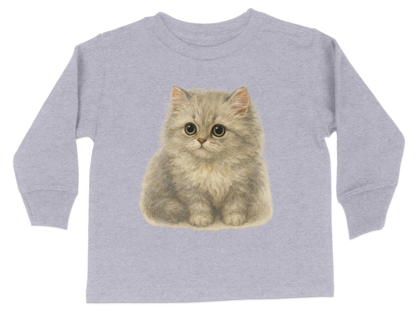 Cute Fluffy Kitten Graphic Long Sleeve Shirt product type
