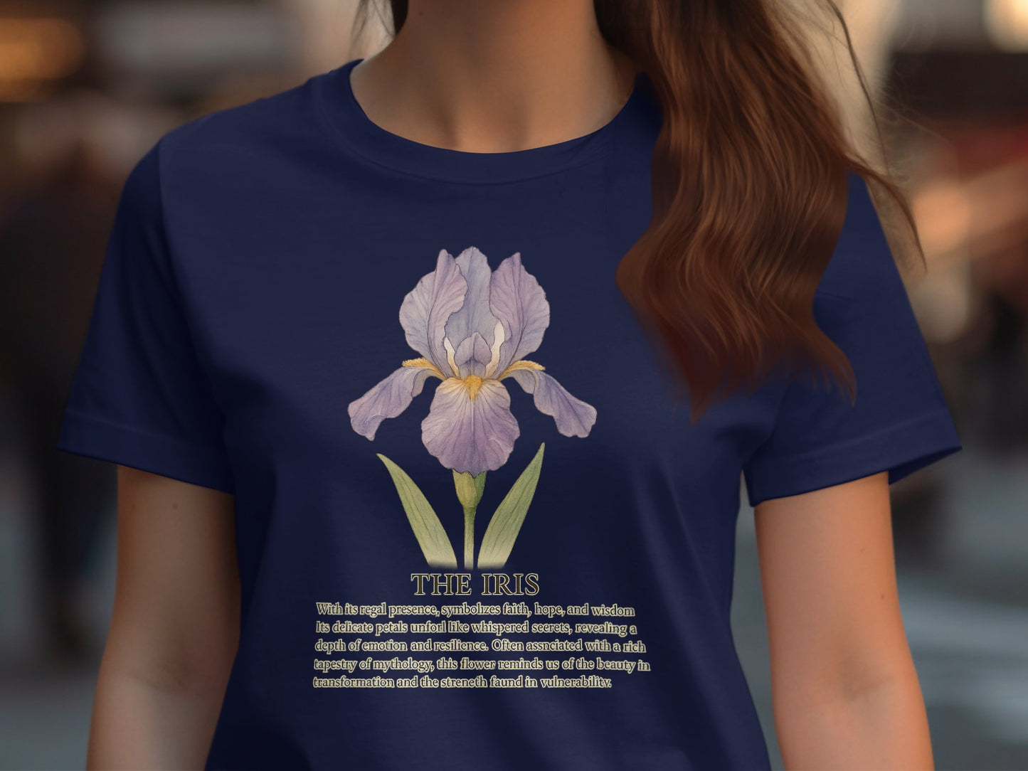 Elegant Blooming Iris Design Women's T-Shirt product