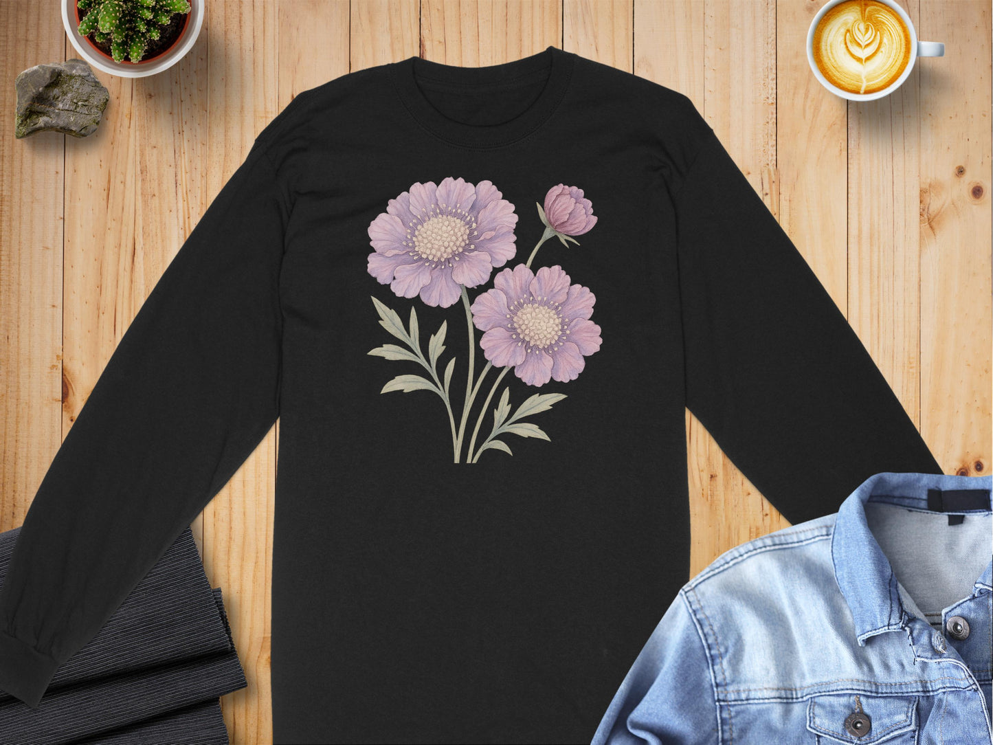 Beautiful Floral Design Long Sleeve Shirt product