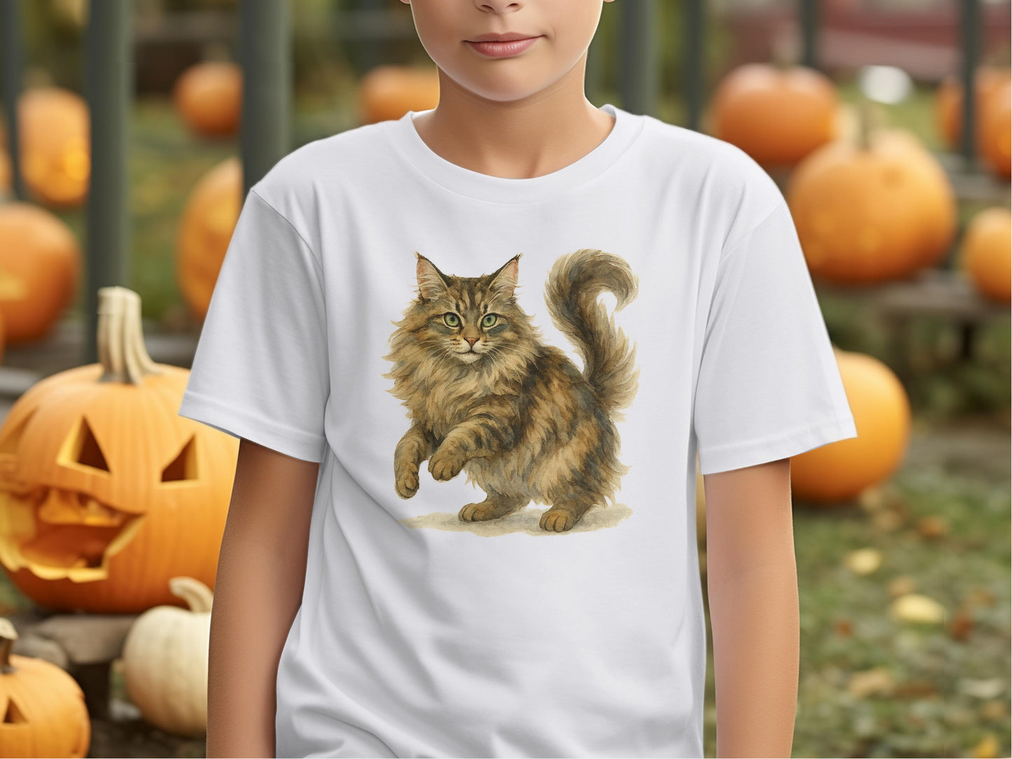 Halloween Special Cute Cat Print T-shirt product