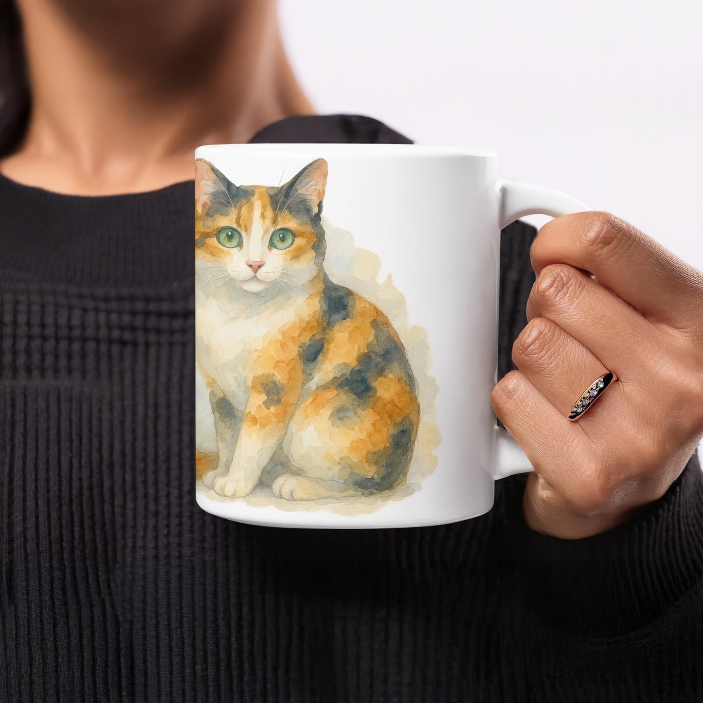 Calico Cat Artwork High-Quality Ceramic Mug product
