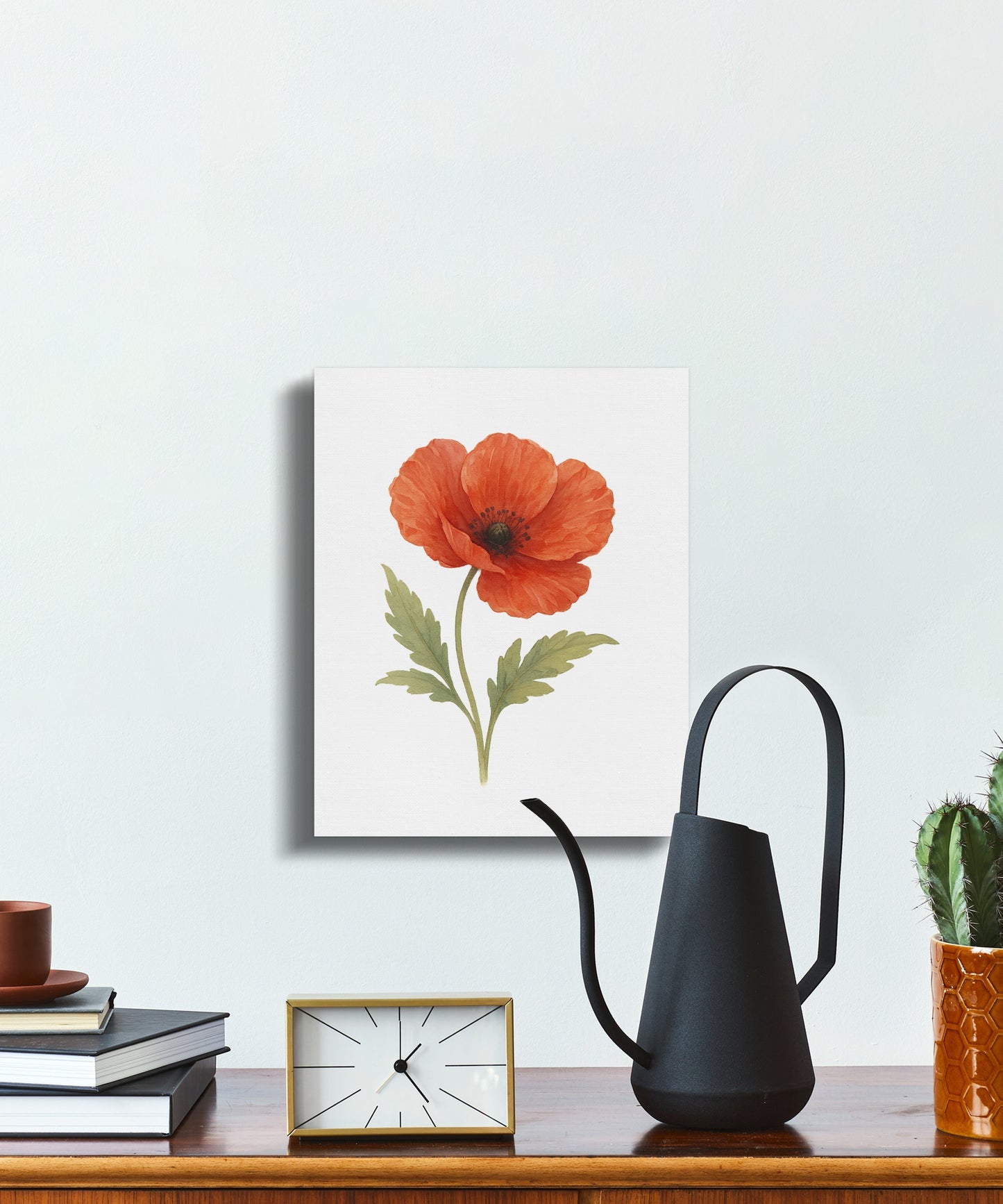 Single Red Poppy Wall Art in Frame Decorative product type