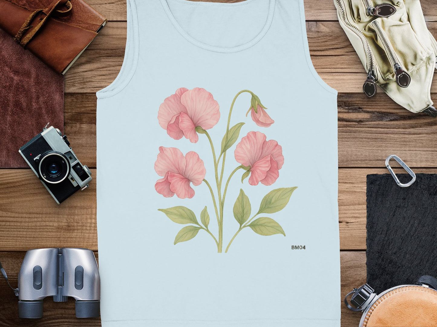 Floral Tank Top with Delicate Pink Blossoms product