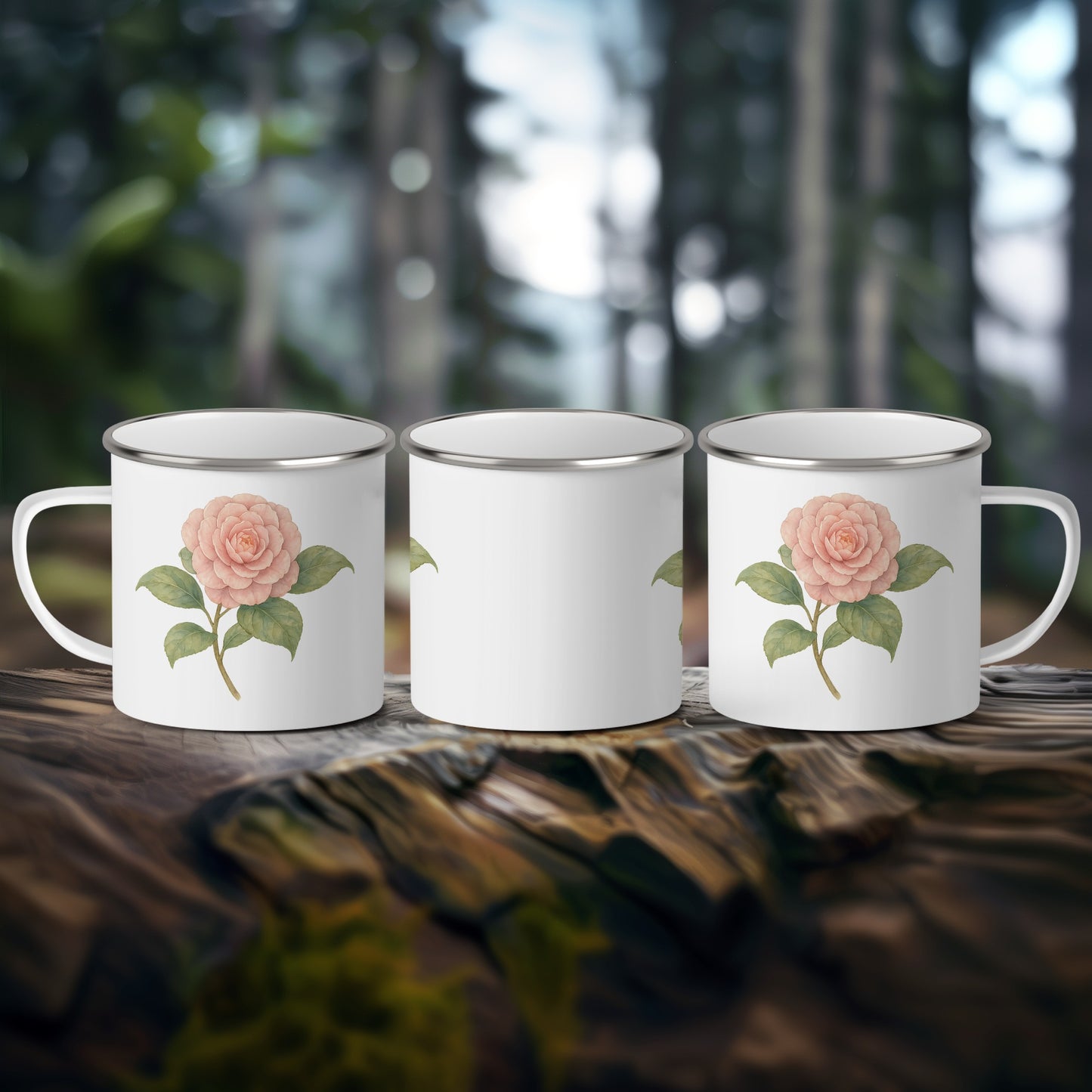 Vintage Floral Print Enamel Camping Mug product
