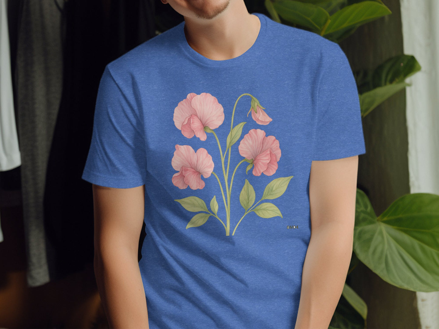 Beautiful Floral Pattern Design Blue Shirt product type