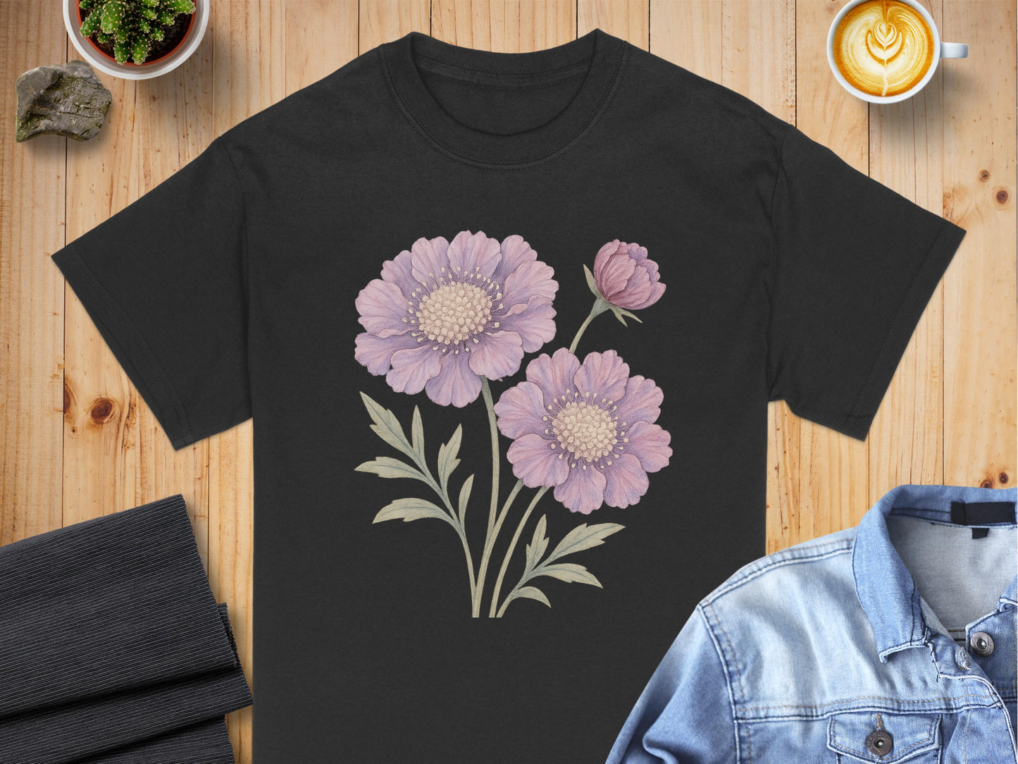 Beautiful Purple Floral Design on T-shirt product