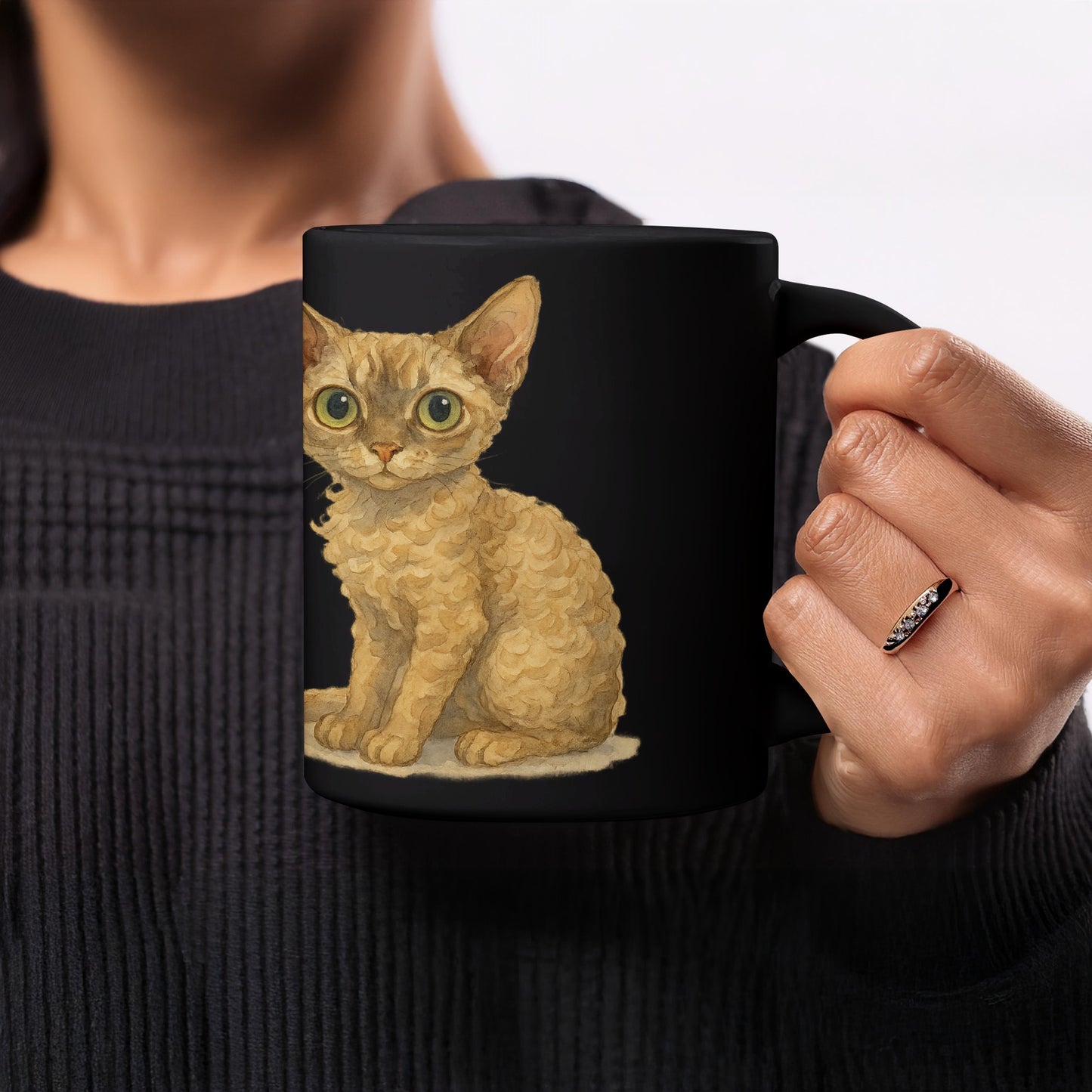 Cute Wide Eyed Kitten Print on Ceramic Mug product