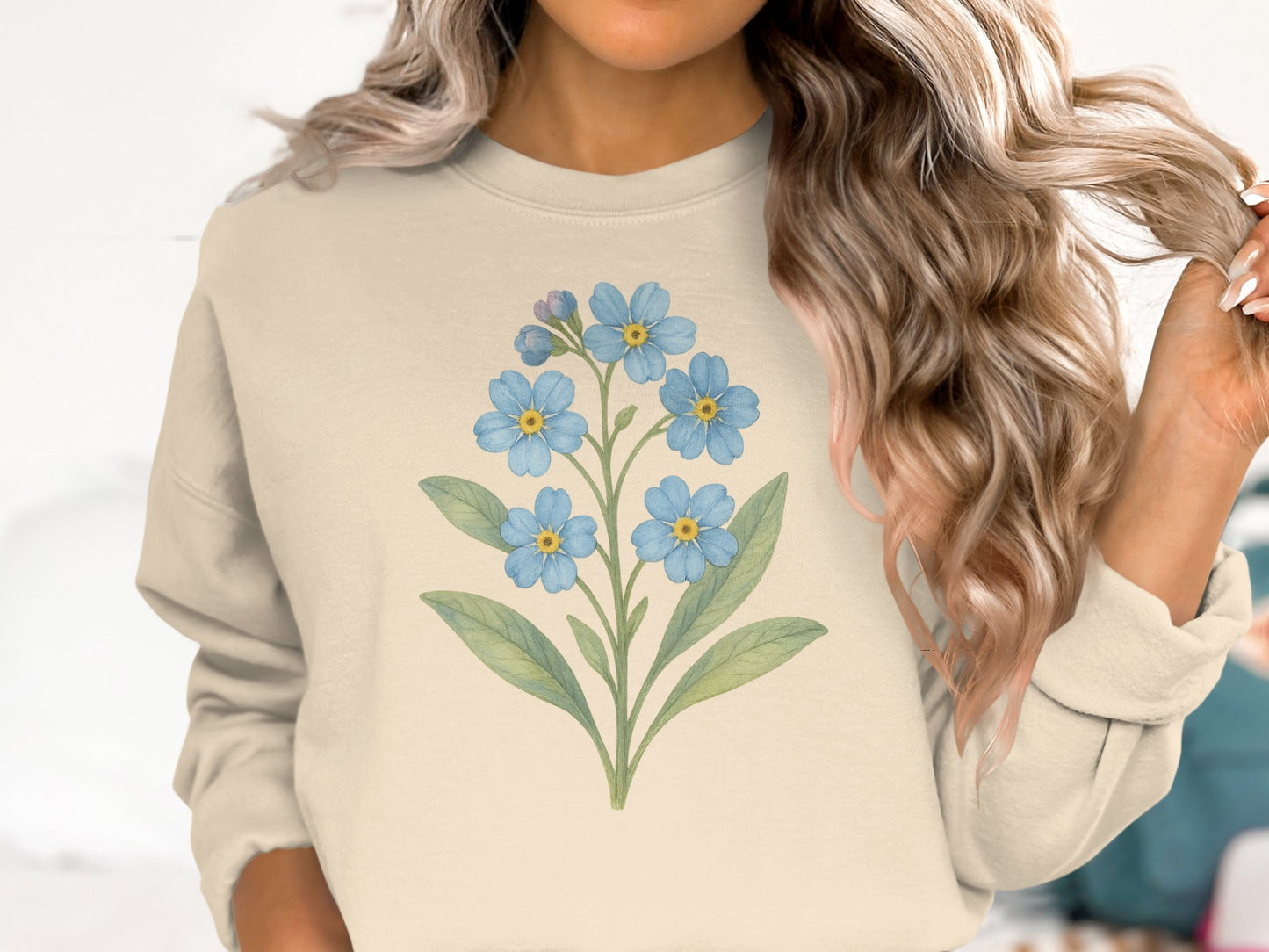 Cozy Floral Design Sweatshirt product type