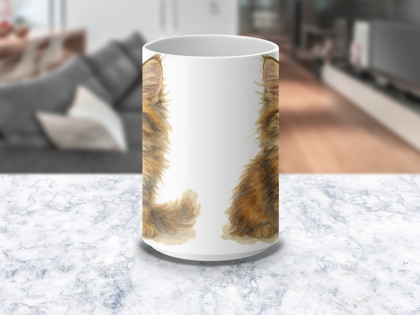 Cute Cat Design Mug Adorable Drinkware Product