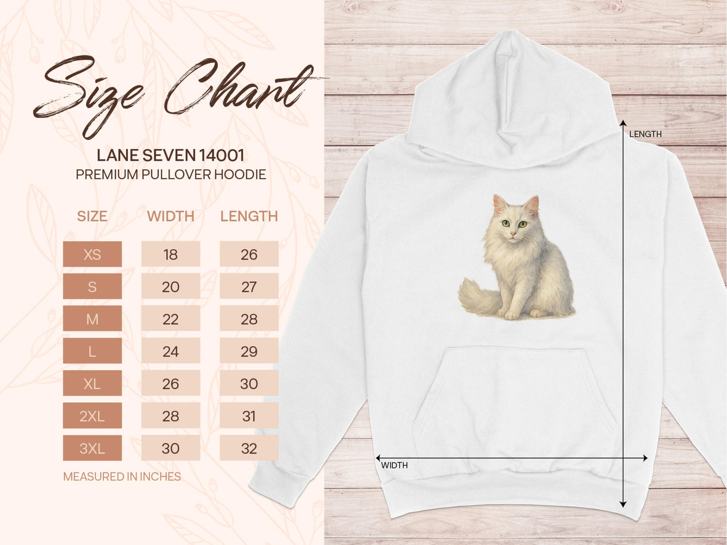 White Hoodie with Adorable Cat Graphic product