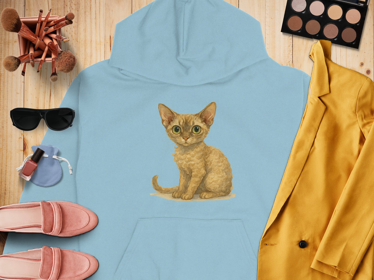 Cute Kitten Blue Hoodie Cat Lovers Hoodie product