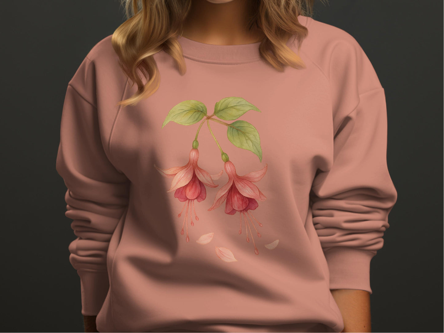 Pink Sweatshirt with Delicate Floral Design product