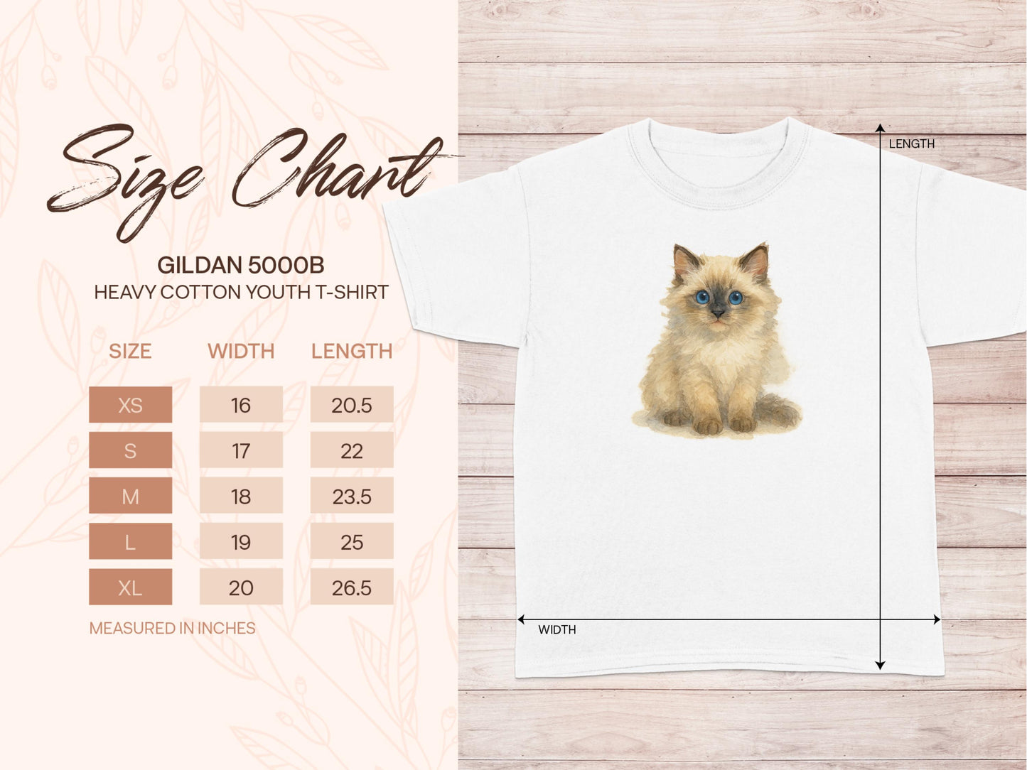 Cute Blue-Eyed Kitten Print on Youth T-Shirt product type