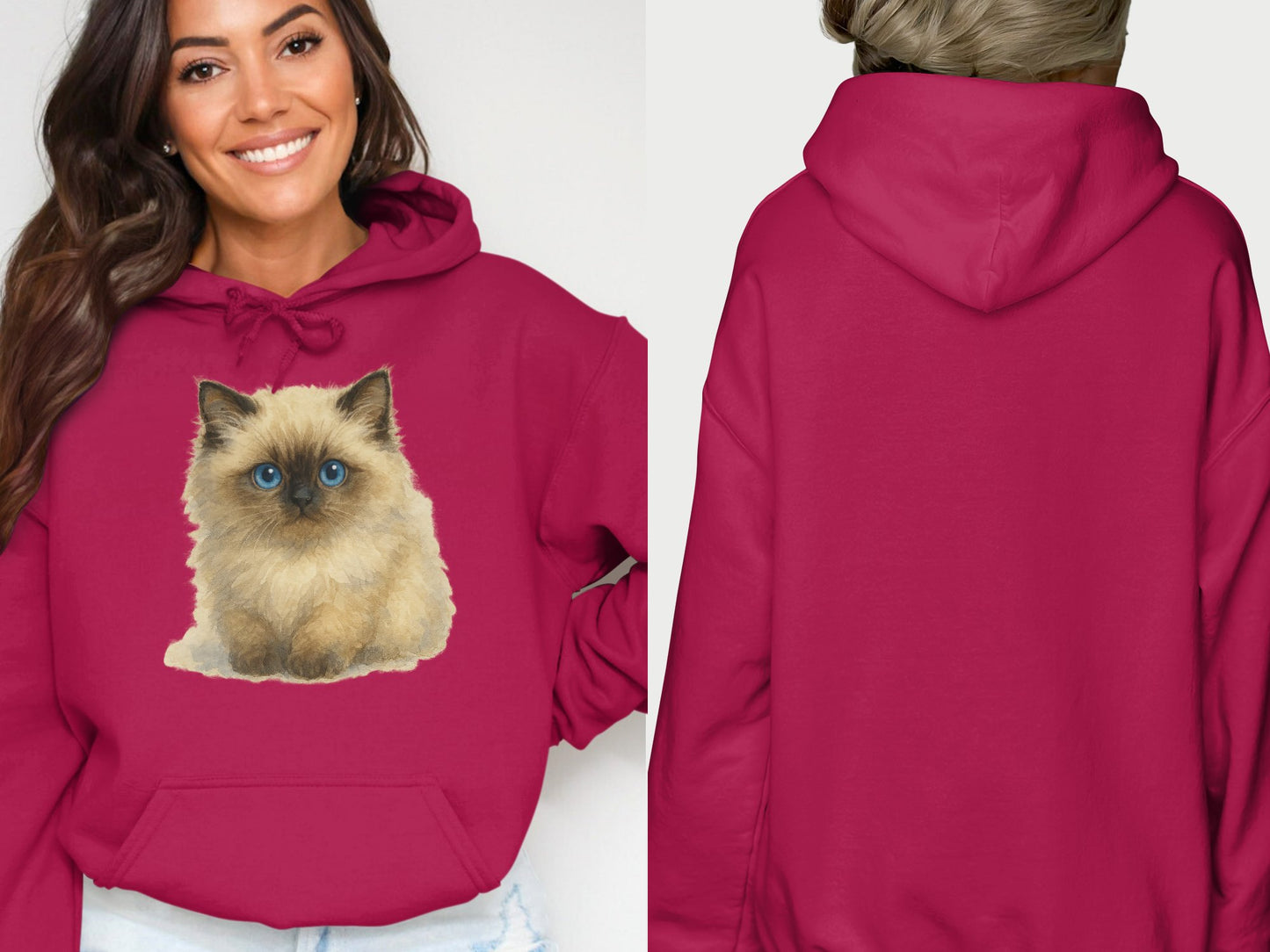 Cute Fluffy Cat Graphic Hoodie Sweatshirt product