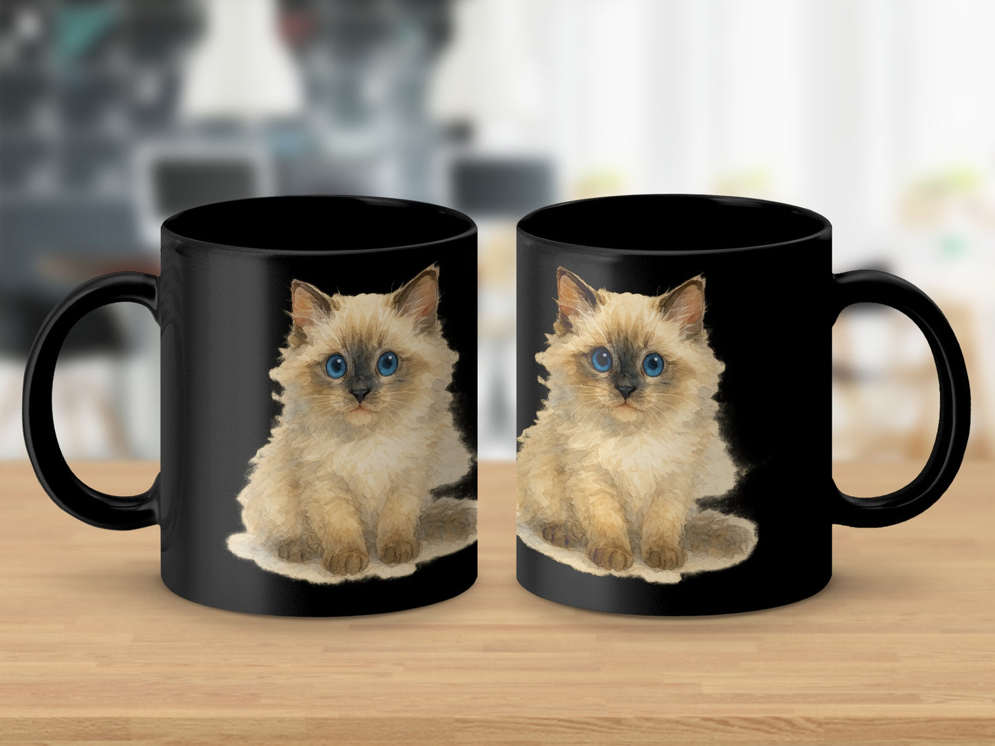Adorable Fluffy Kitten Design Coffee Mug Product Type