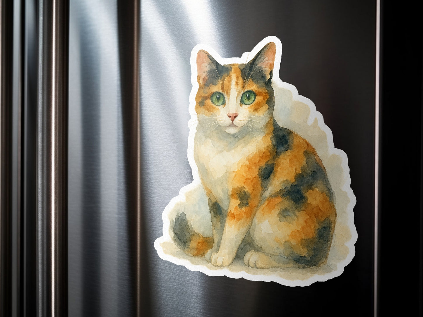 Calico Cat Fridge Magnet Cute Cat Lover Decor product