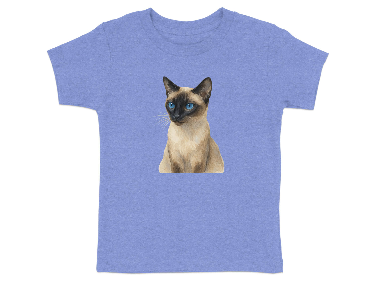 Blue T-shirt with Siamese Cat Graphic print product type