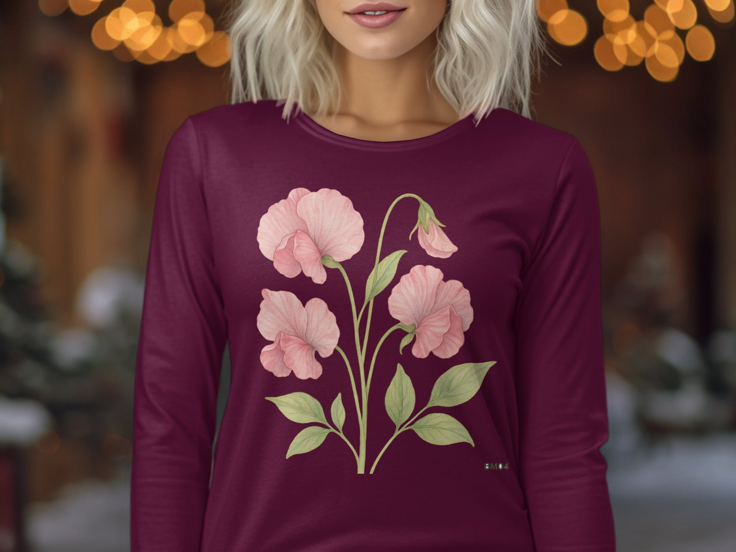 Elegant Long Sleeve Floral Print Shirt product type