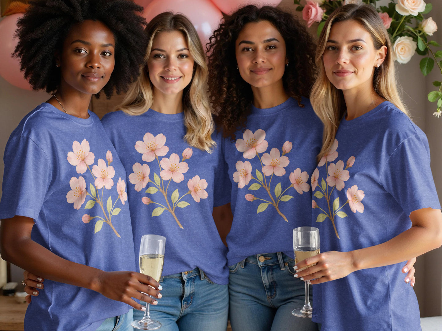 Floral Cherry Blossom Graphic T-Shirt Casual product type