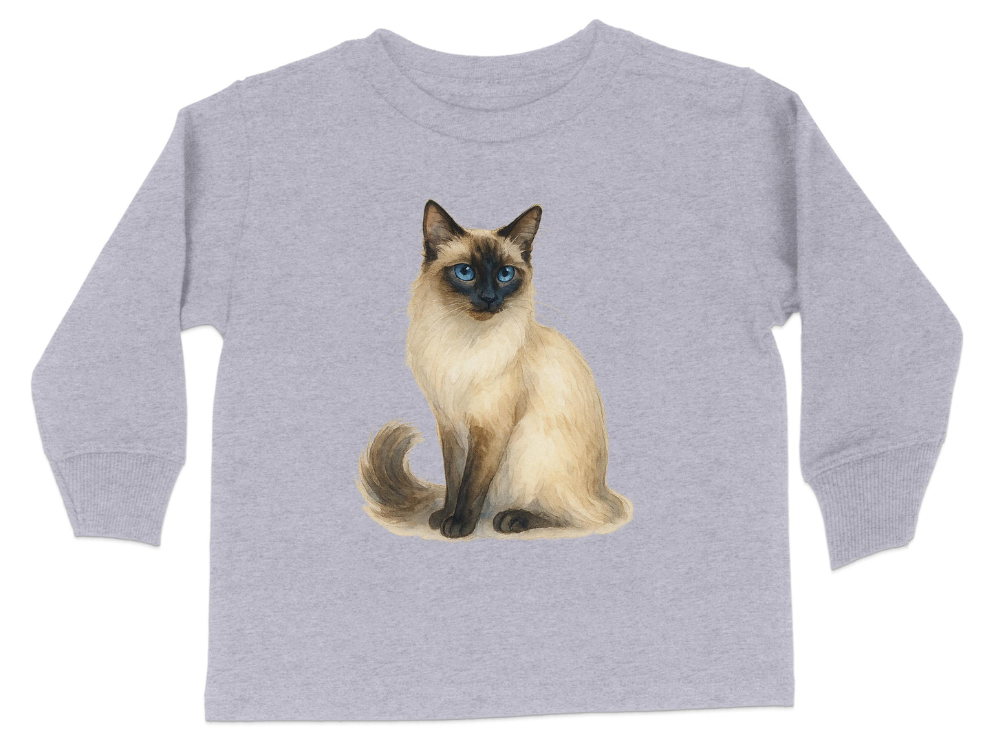 Cozy Long Sleeve Kids Shirt with Cat Print product type