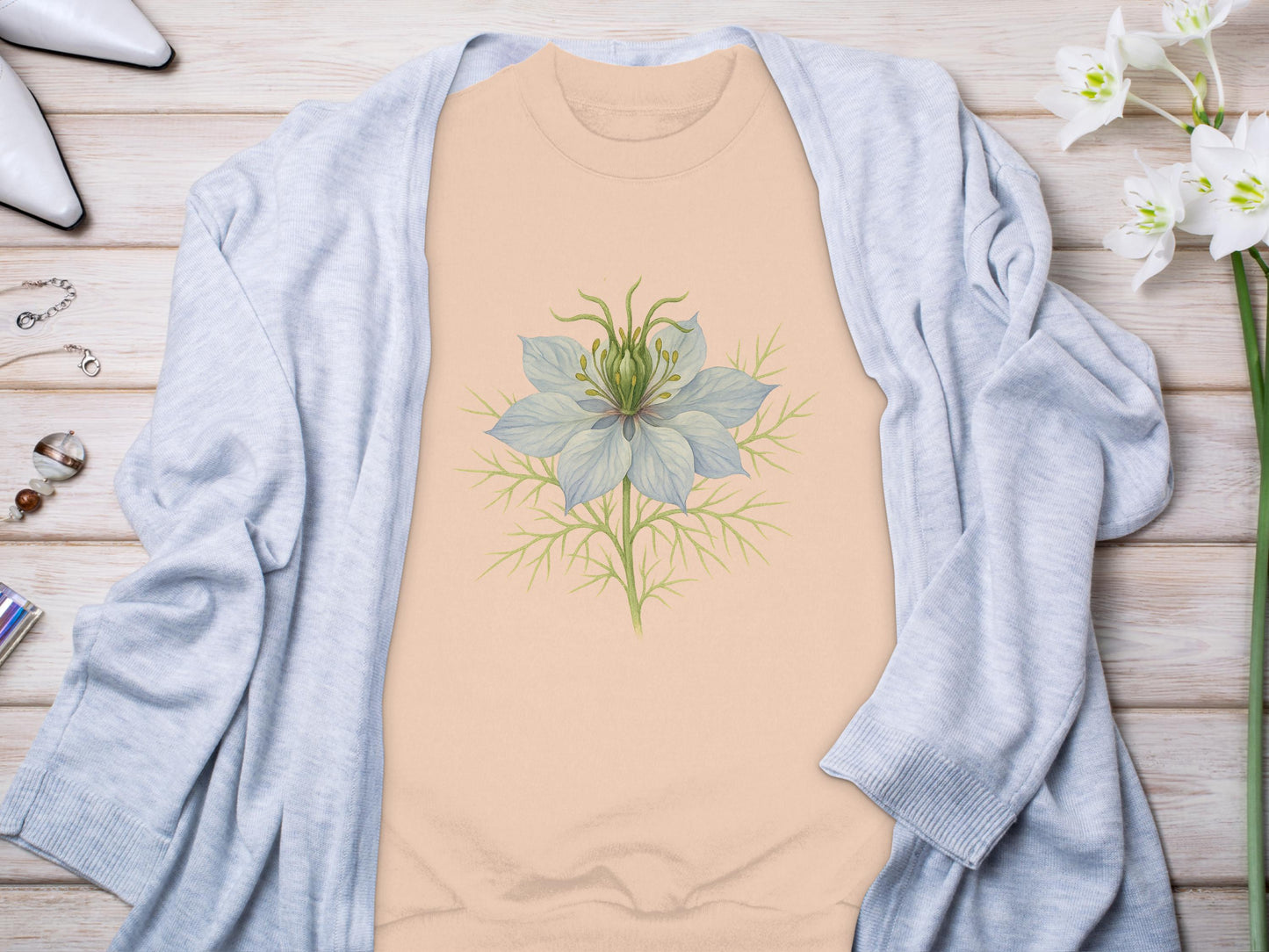 Beautiful Floral Design on Trendy Sweatshirt product