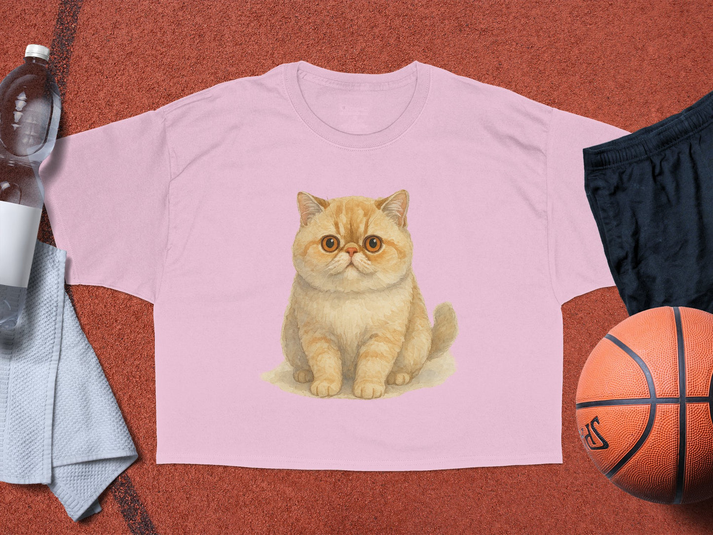 Adorable Cat Graphic Pink Oversized Shirt product
