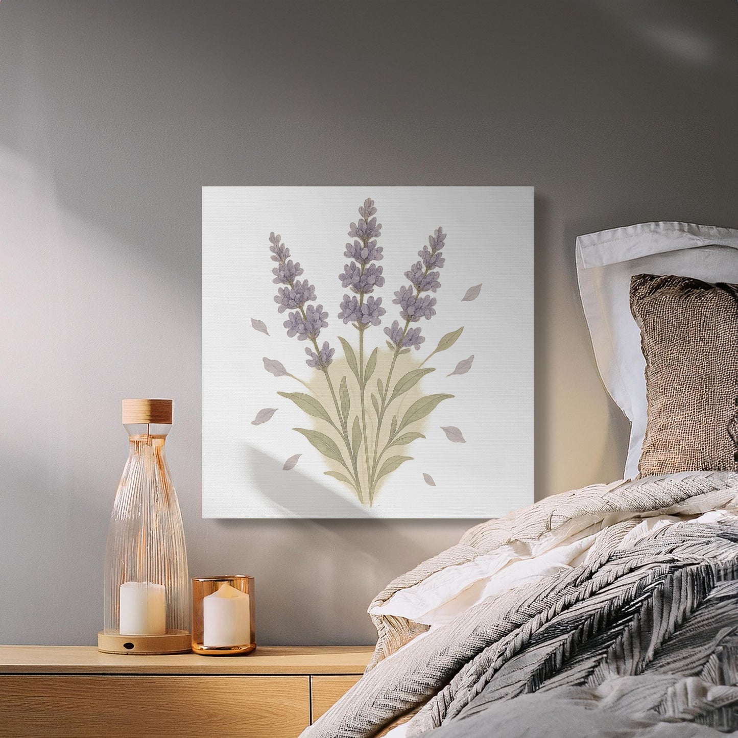 Lavender Botanical Print Wall Art Canvas product type