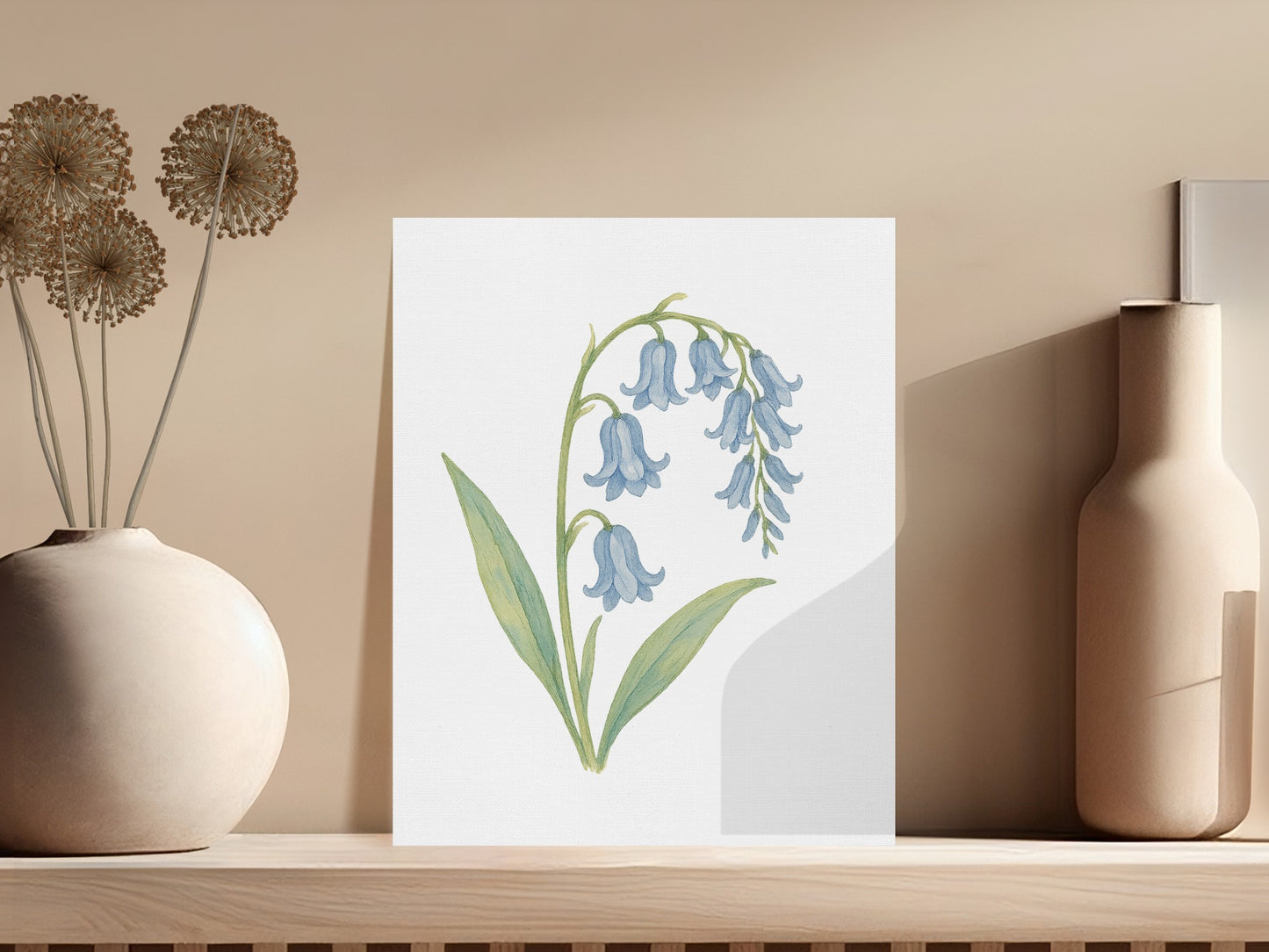 Delicate Bluebell Floral Art for Decor Poster product