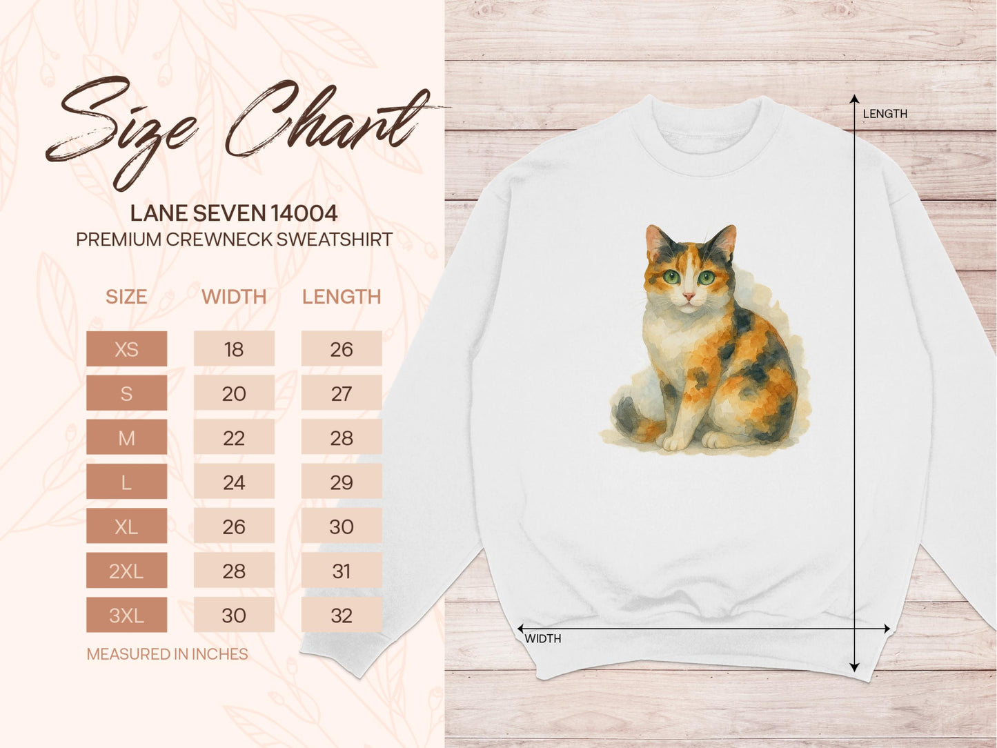 Calico Cat Print Crewneck Sweatshirt Product Type