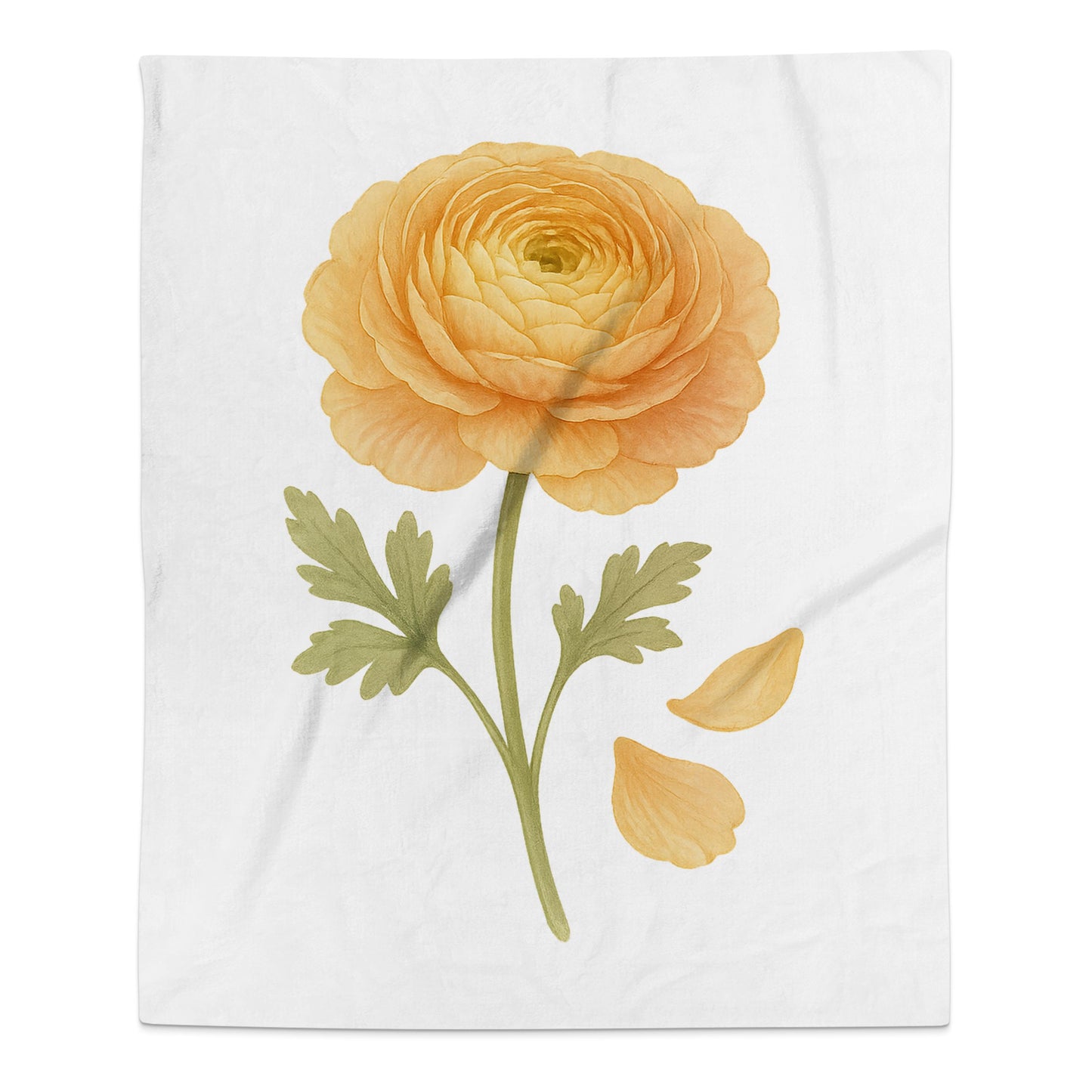 Orange Floral Design Throw Blanket product