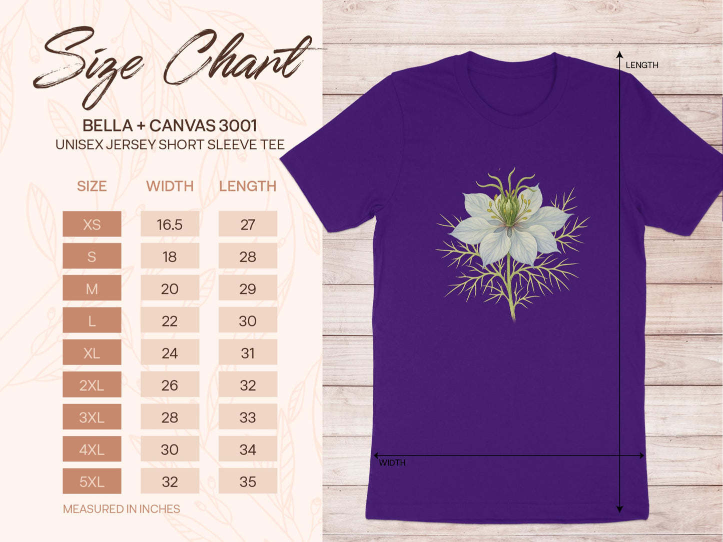 Purple T-Shirt with White Flower Design product