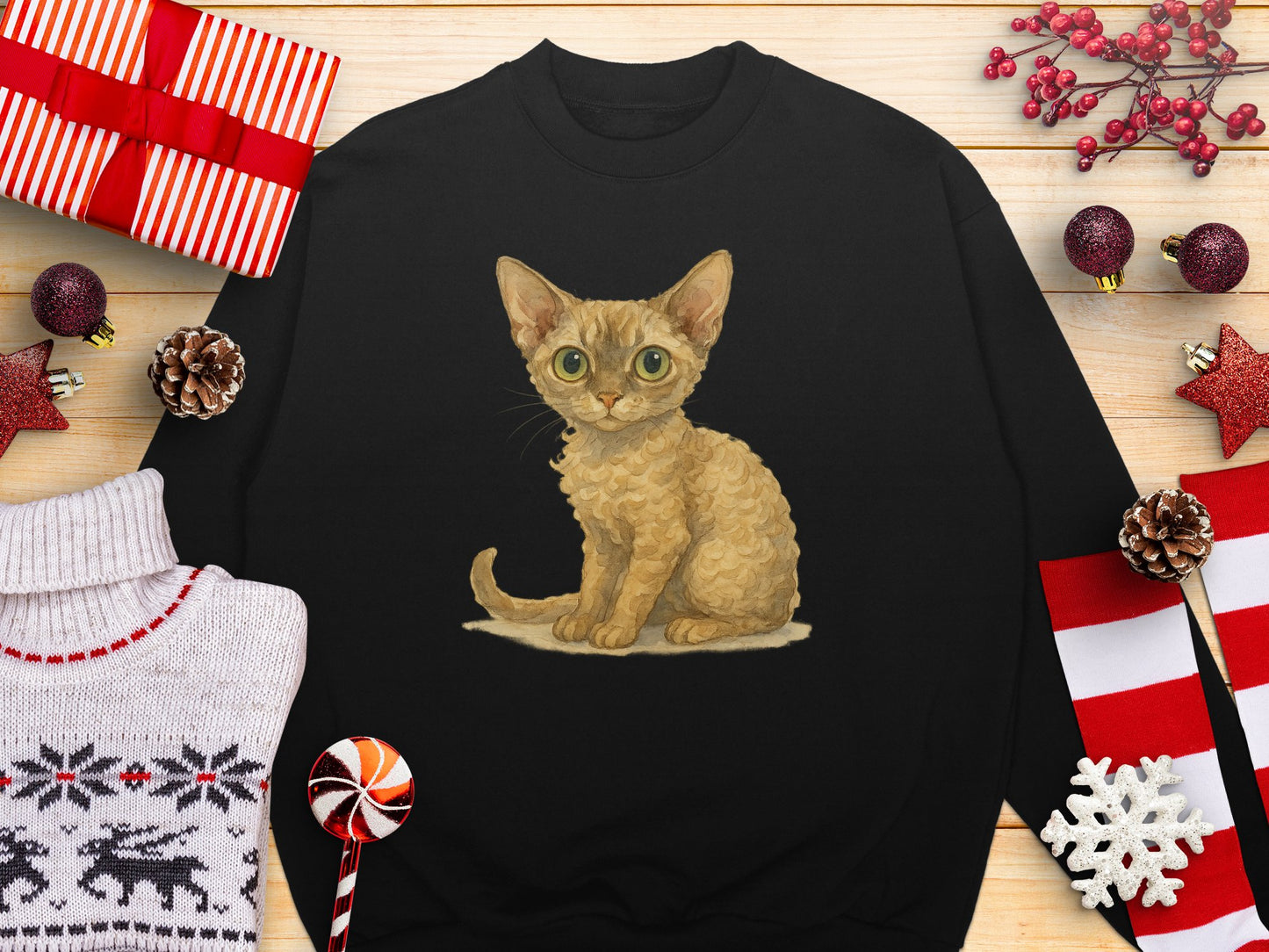 Cute Kitten Artwork Printed on Cozy Sweater product