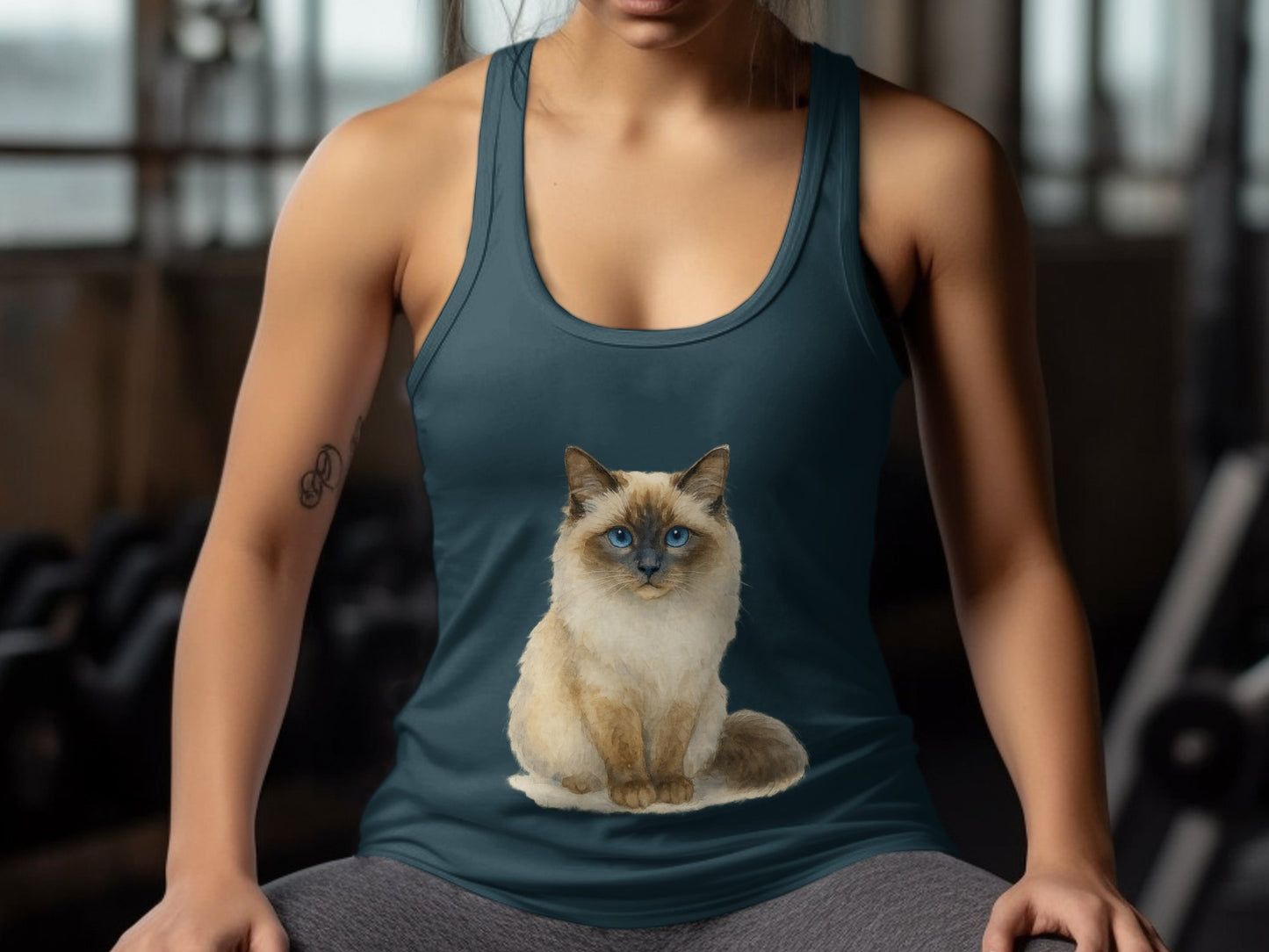 Adorable Siamese Cat Graphic Racerback Tank product