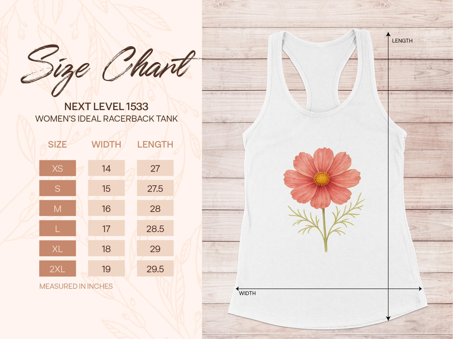 Pink Flower Design Women's Ideal Racerback Tank product
