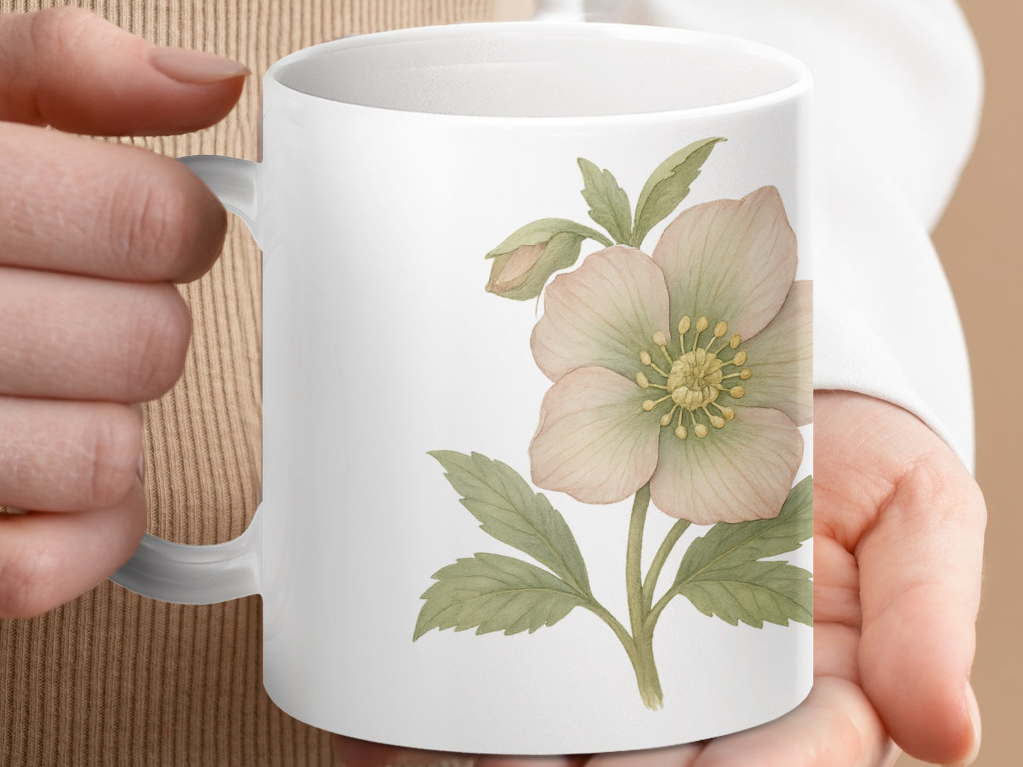 Botanical Floral Design White Coffee Mug product