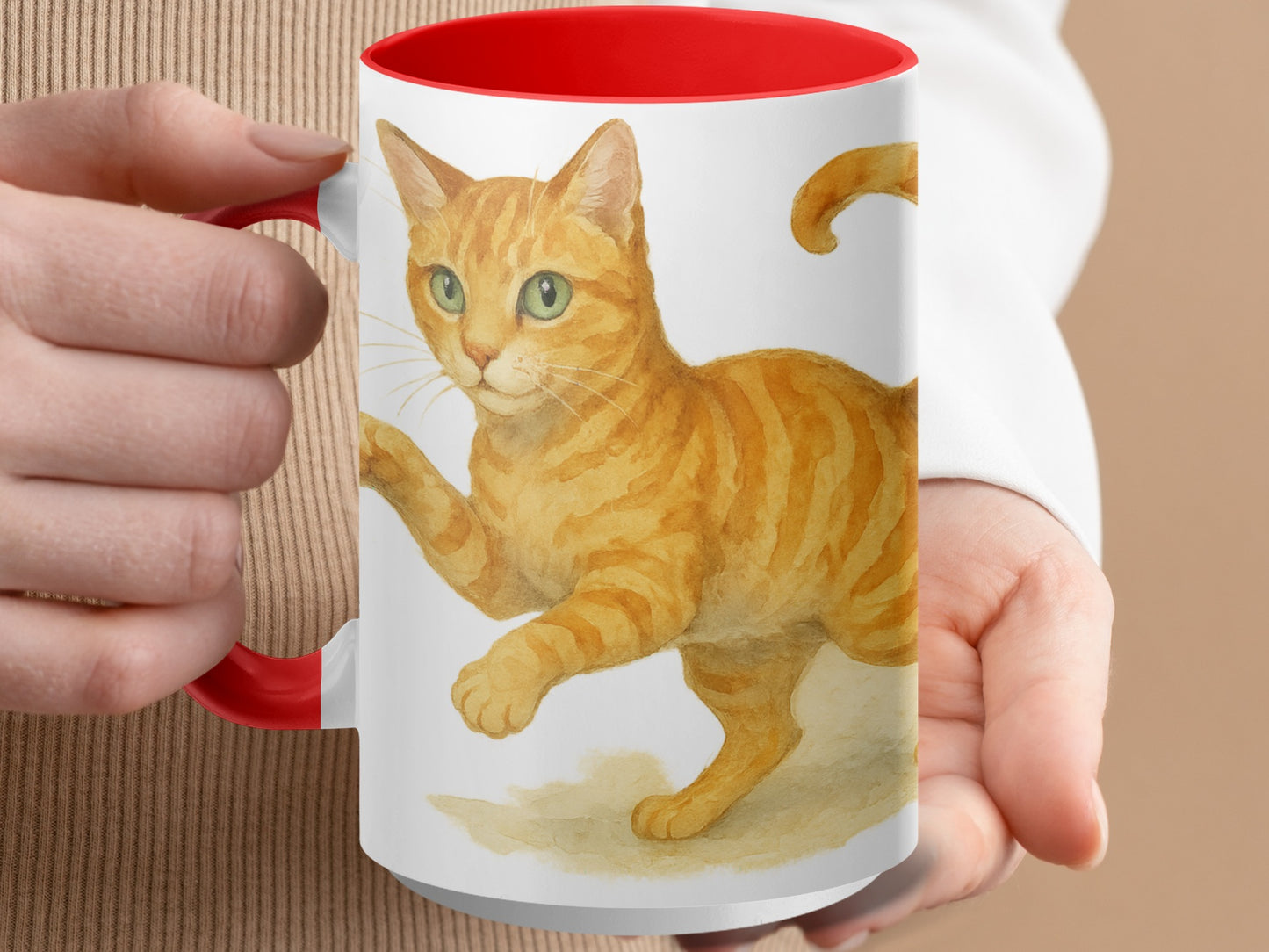 Adorable Ginger Tabby Cat Coffee Mug product