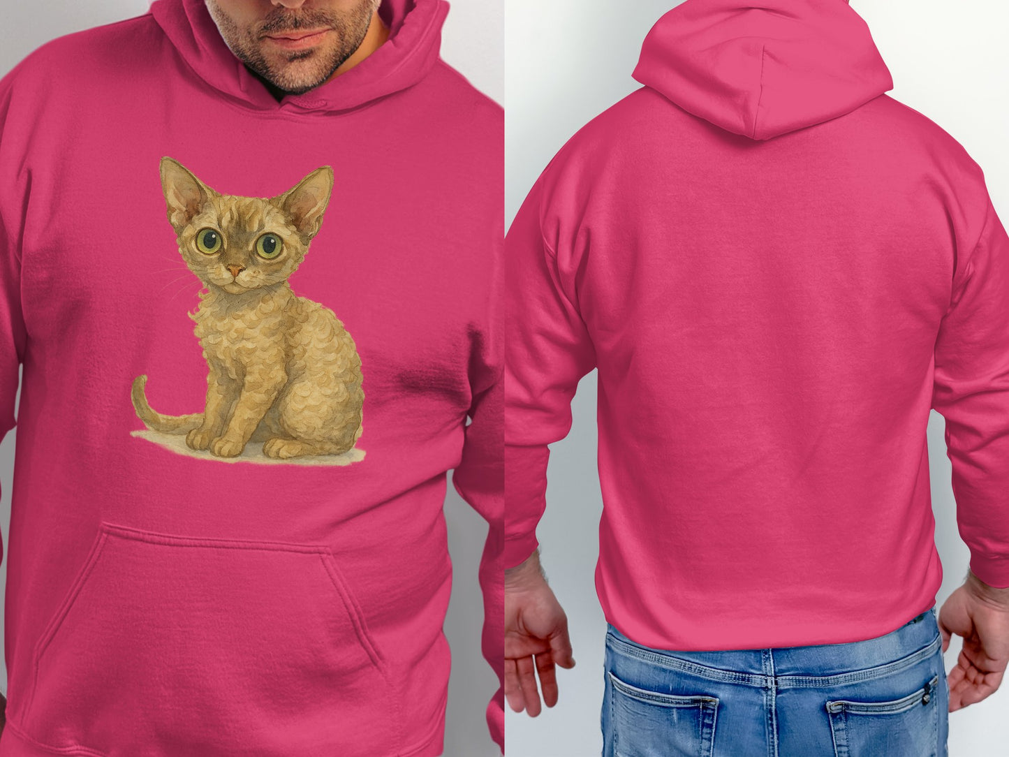 Cute Artistic Kitten Graphic Printed Hoodie product