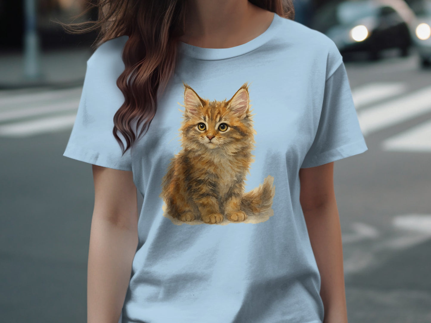 Cute Kitty Design Printed Top T shirt product type
