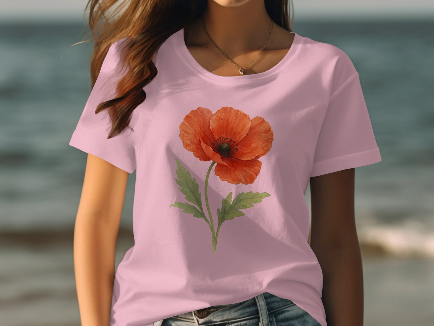 Elegant Floral Graphic Tee Casual Fashion Top product
